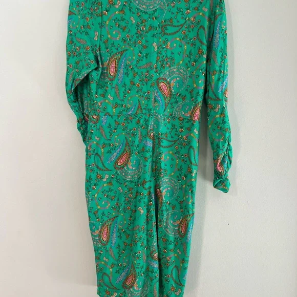 Hale Bob woman’s V neck Green Paisley mini Dress - Picture 7 of 10